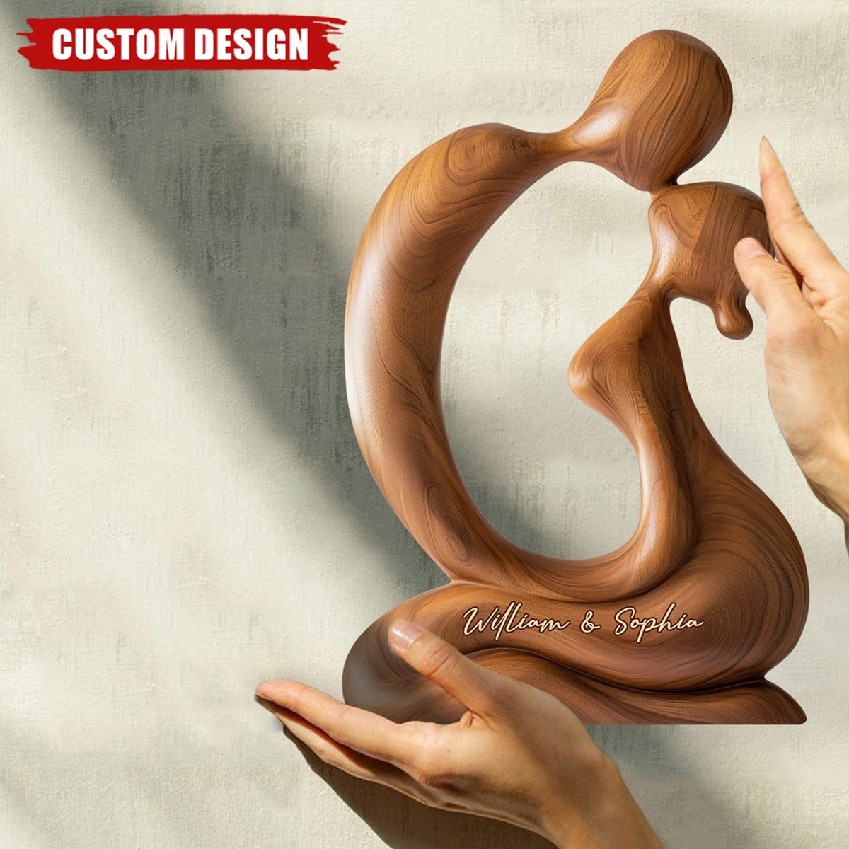 You And Me We Got This - Personalized Couple Shaped Wood Plaque