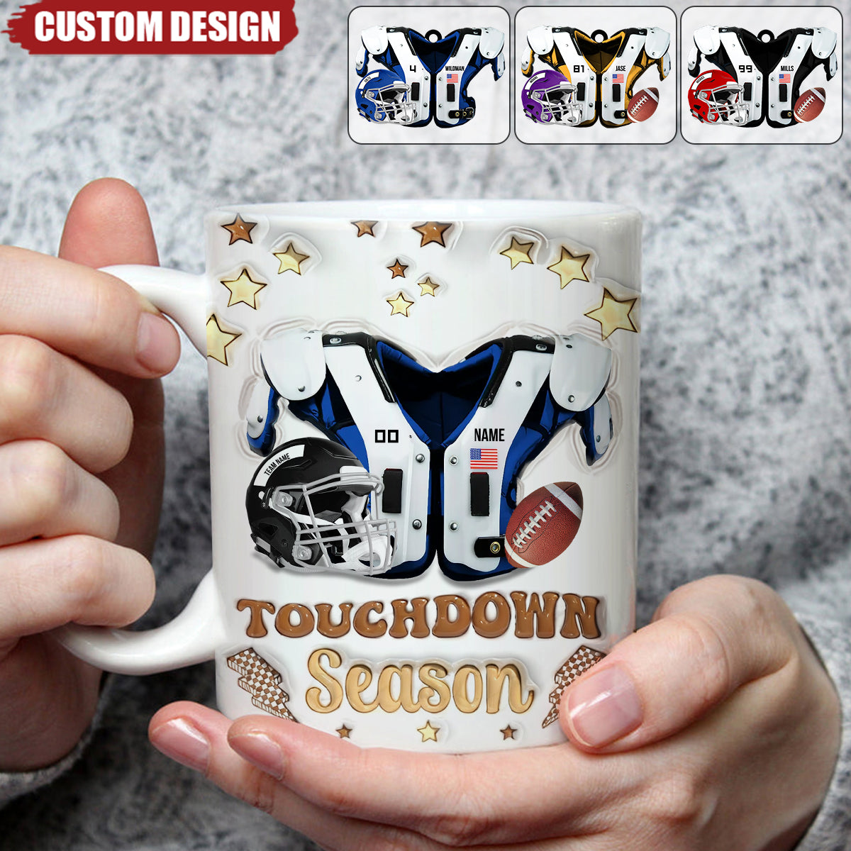 Personalized American Football Coffee Mug - Gift for American Football Lovers