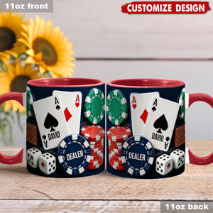 Love Poker - Personalized Poker Accent Mug