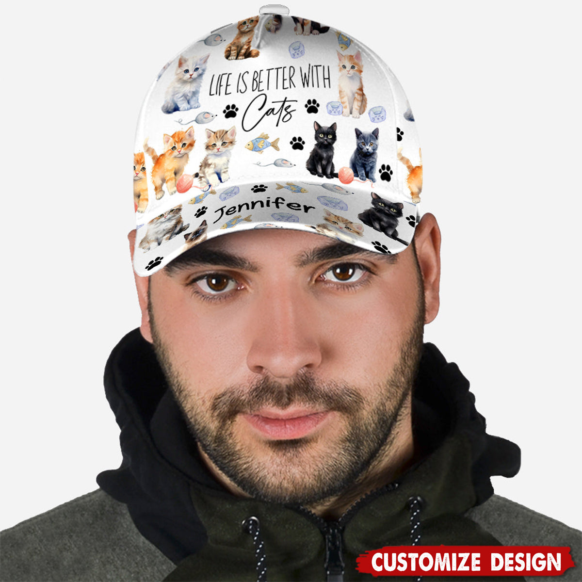 Life Is Better With Cats - Personalized Cat Classic Cap