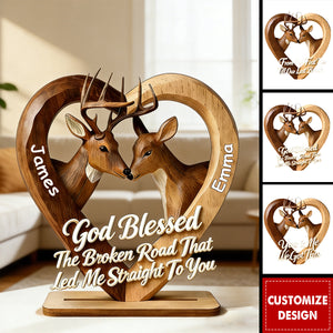Personalized You & Me Wooden Couple Plaque- Gift For Couple