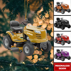 Personalized Lawn Mower Ornament Christmas Gift for Gardener or Landscaper