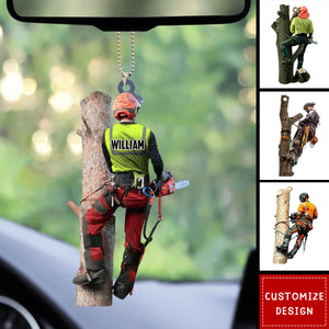Personalized Arborist Car Hanging Ornament
