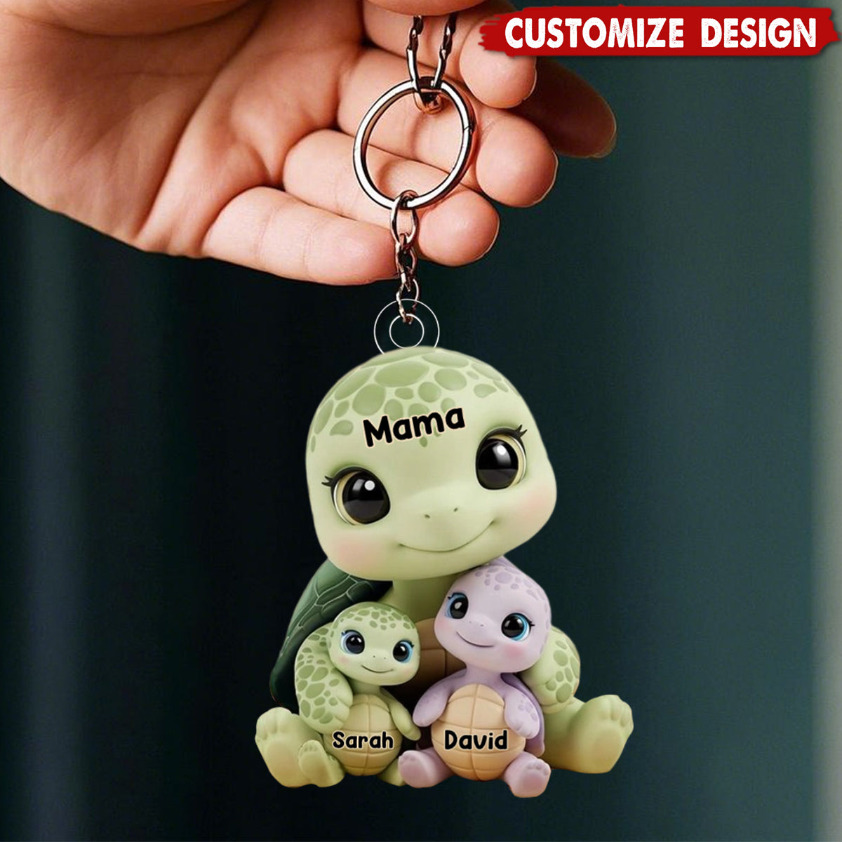Mama/Nana Turtle - Personalized Mother Keychain