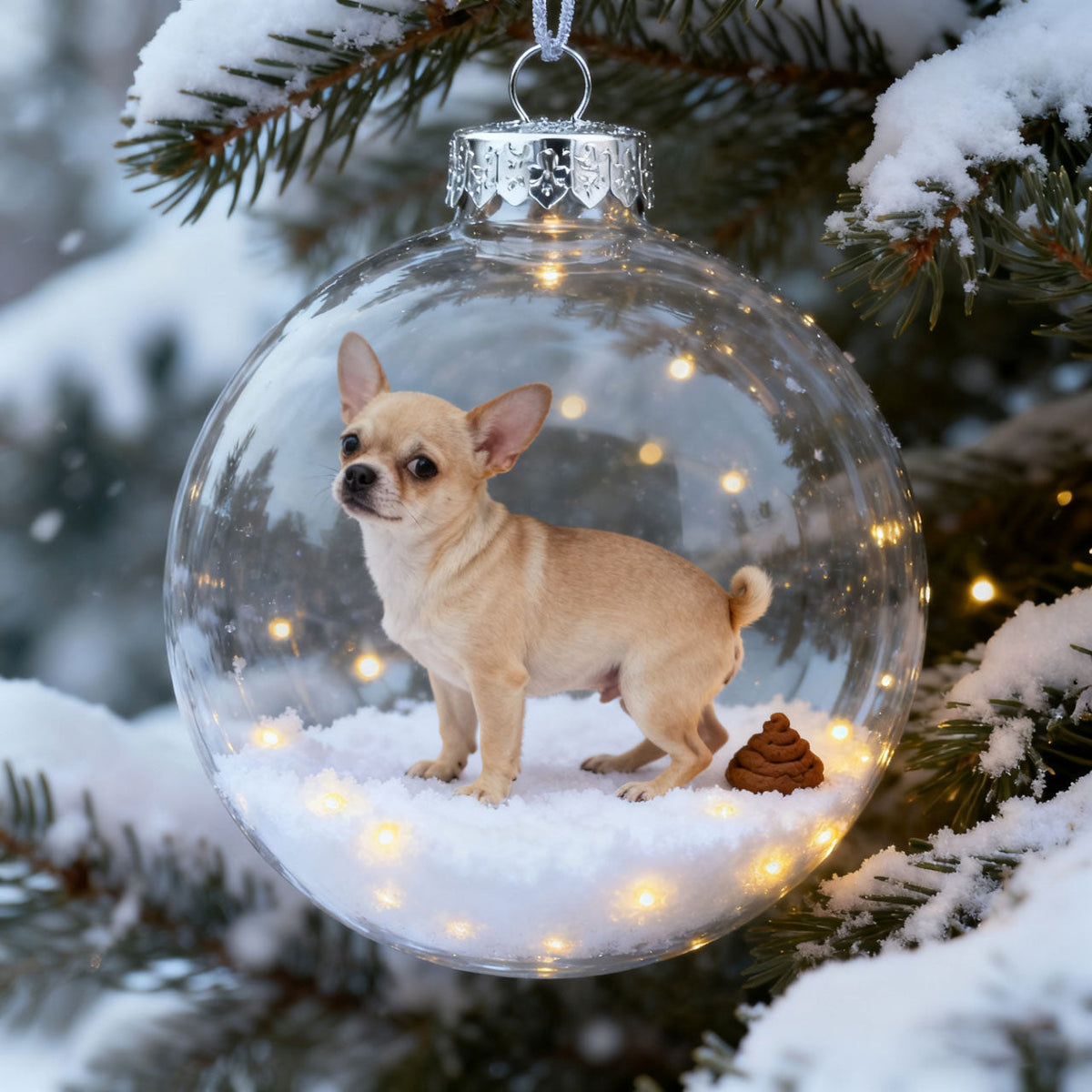 Funny Dog Poop Christmas Ornament Set