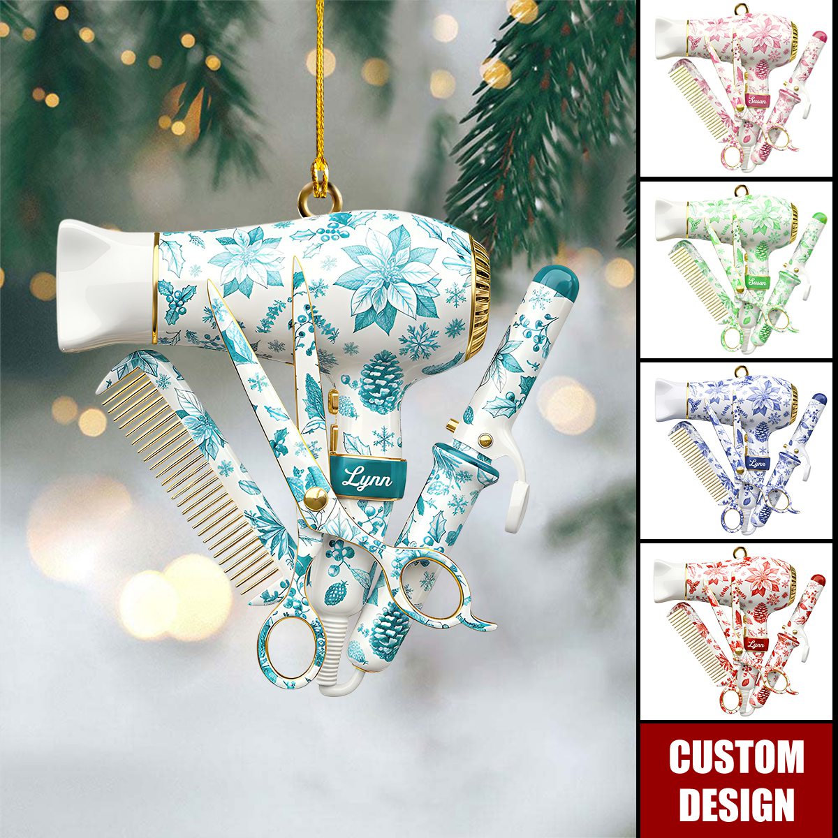 Personalized Hairstylist Tool Ornament