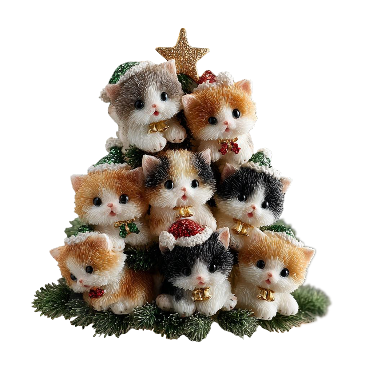 Christmas Kitten Tree Christmas Ornament Gift For Cat Lovers
