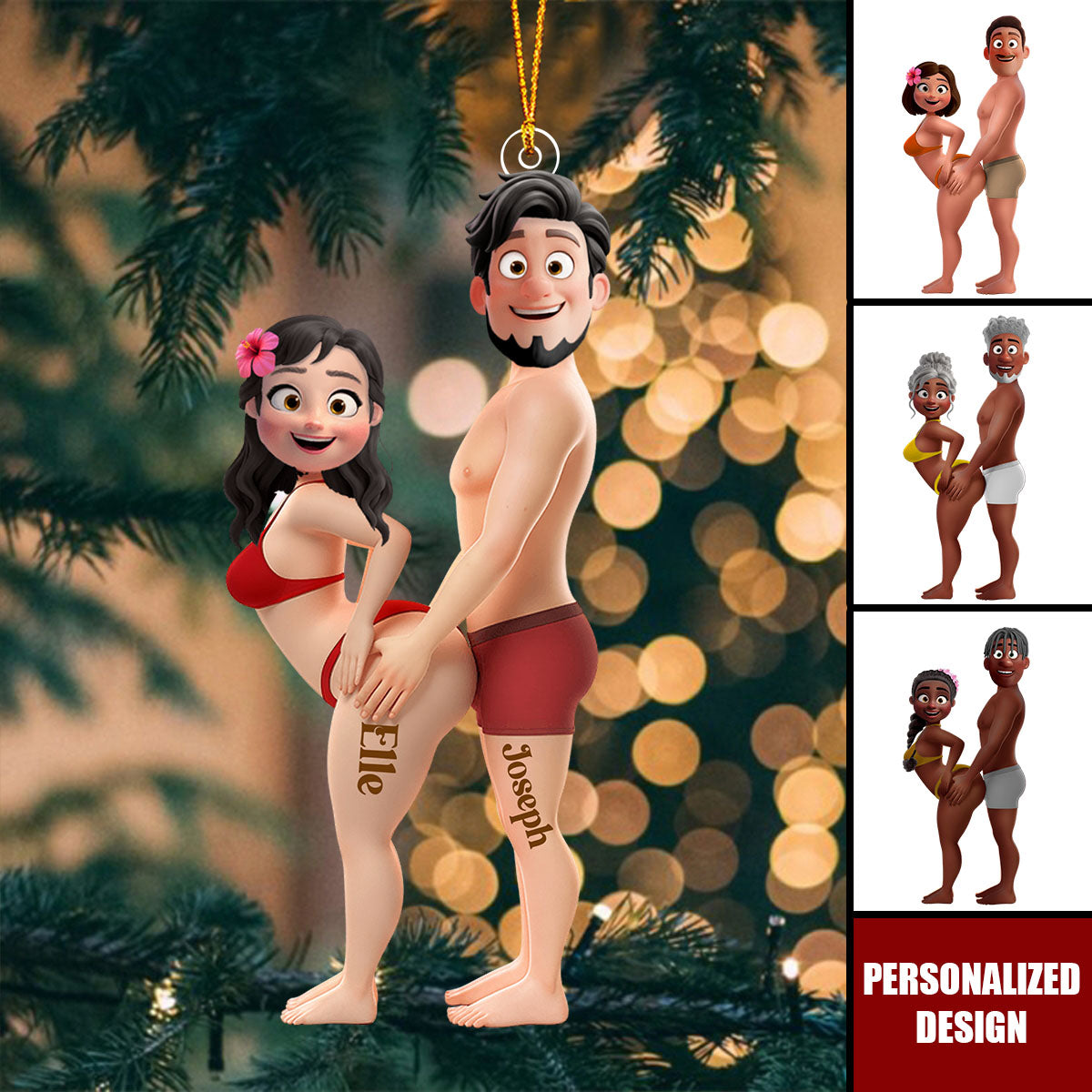 Personalized Naughty Couple Acrylic Ornament-Gift For Couples