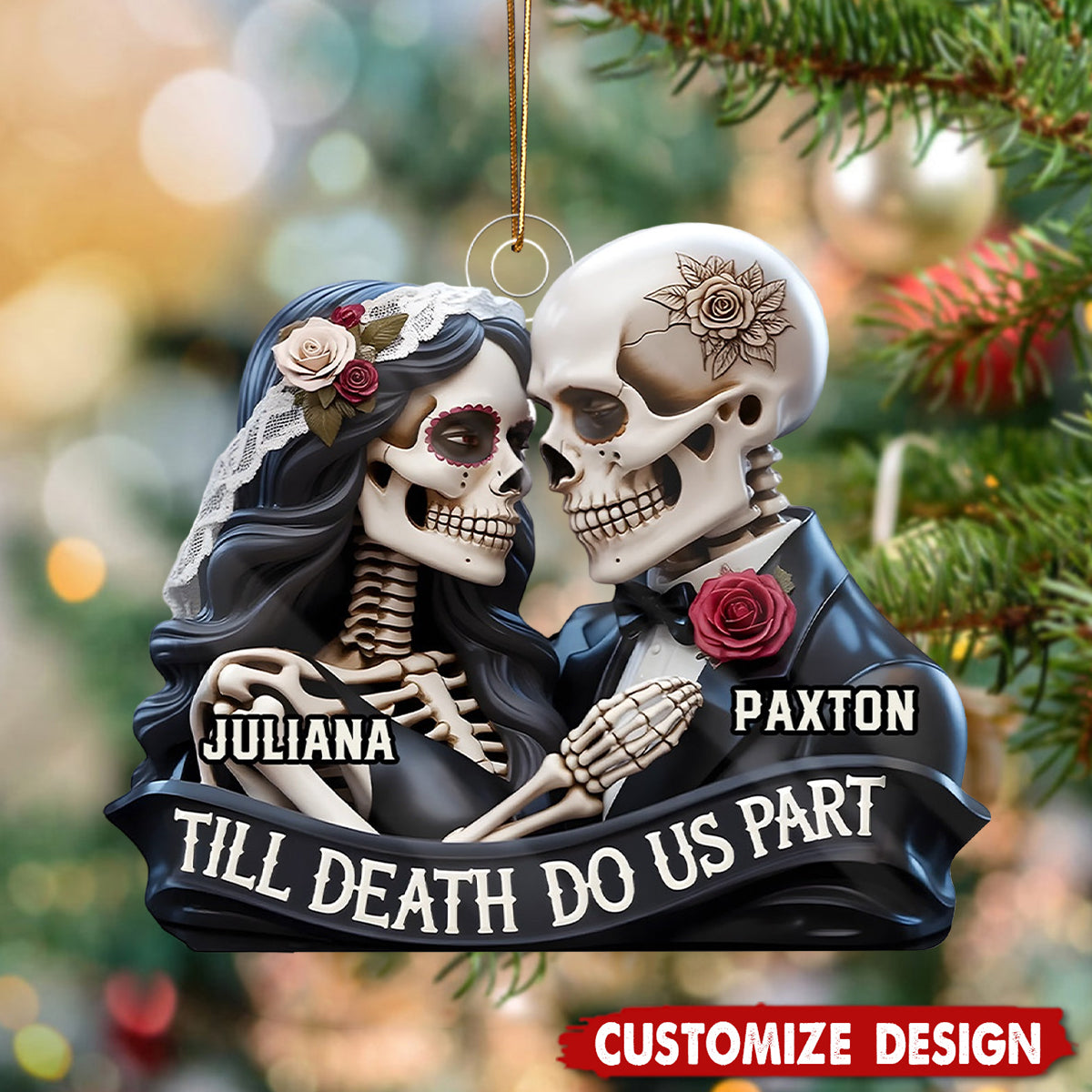 Till Death Do Us Part - Personalized 1-Layer Acrylic Ornament