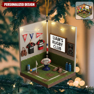 Personalized Rugby Christmas Ornament-Gift For Rugby Players
