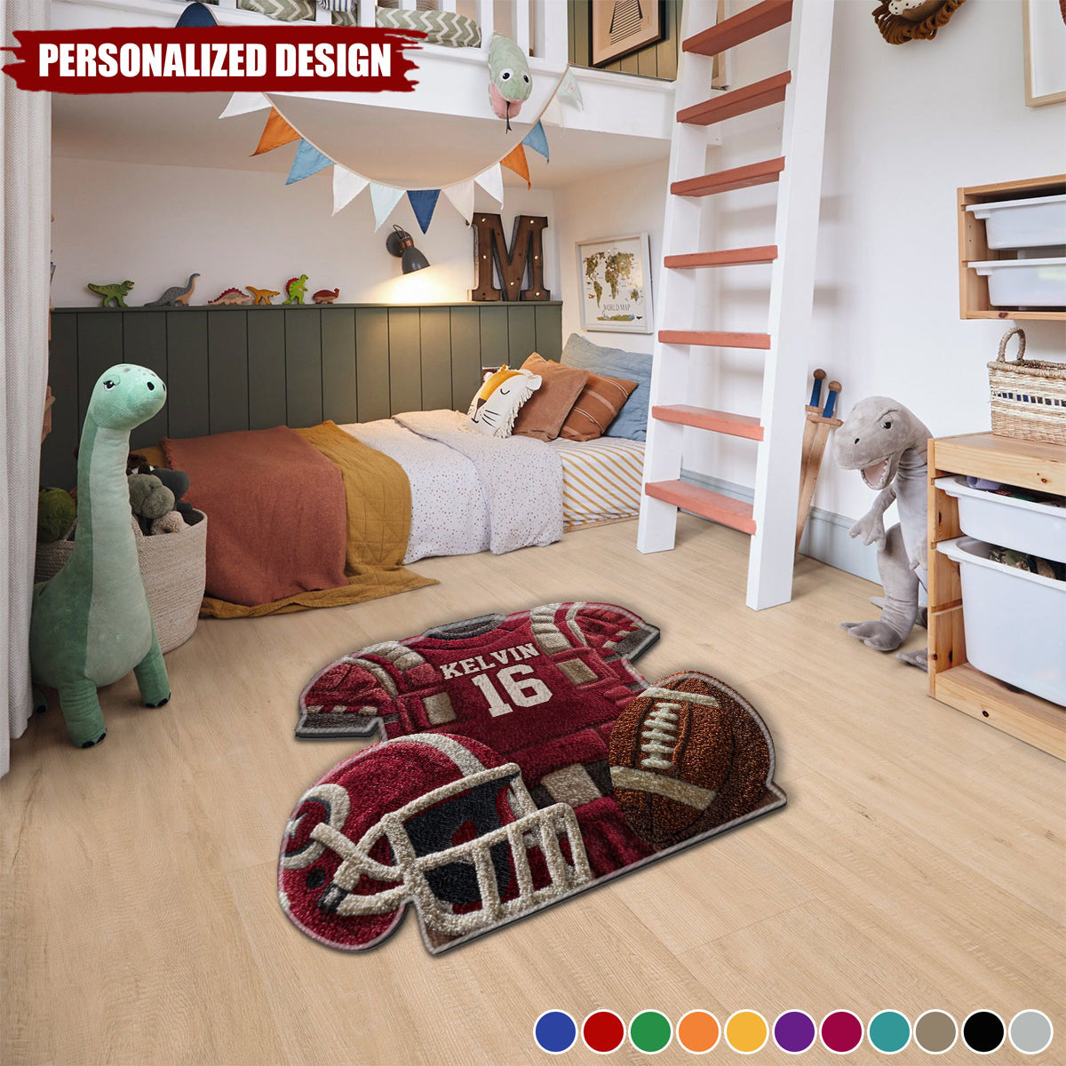 Love Football-Personalized Football Doormat/Rug