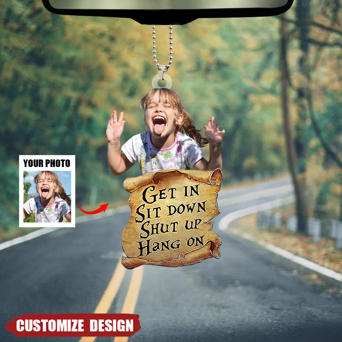 Get In Personalized Car Ornament Gift - Gift For Family Or Friend Lovers