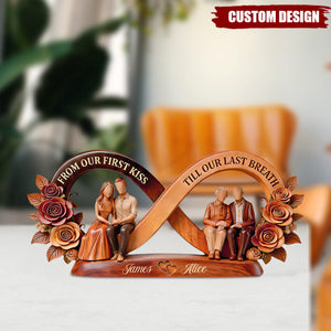 From Our First Kiss Till Our Last Breath - Personalized Custom Shaped Acrylic Plaque