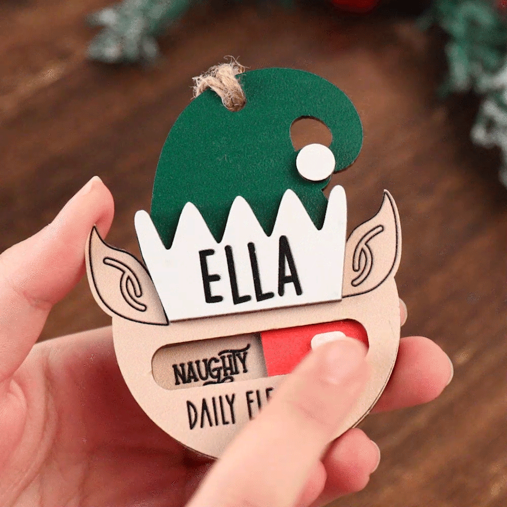 Personalized Daily Elf Report Christmas Ornament - Gift for Kids