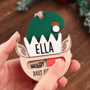 Personalized Daily Elf Report Christmas Ornament - Gift for Kids