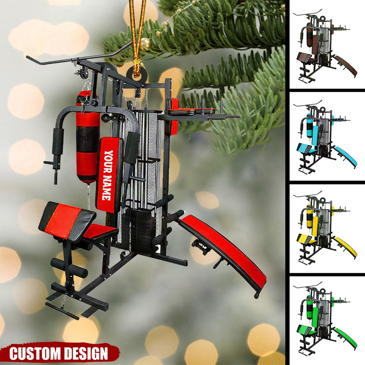 2024 New Release Personalized Exercise Equipment Gym Christmas Ornament - Gift For Gym Lover