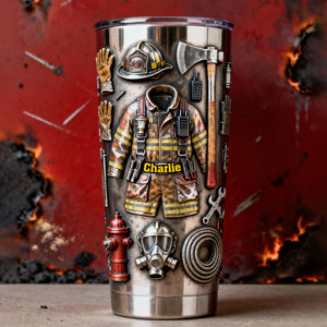 Proud Firefighter - Personalized Firefighter Tumbler