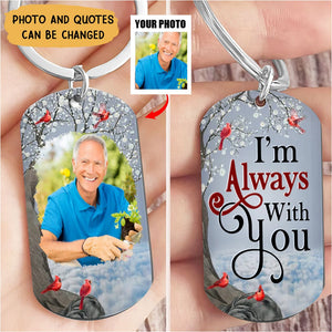 Custom Photo I'll Carry You - Memorial Gift - Personalized Aluminum Keychain