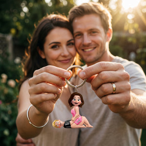 Personalized Naughty Couple Keychain -  Gifts For Couple