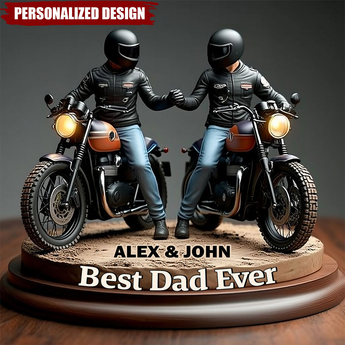Biker Brothers/Dad&Kids-Personalized Acrylic Plaque