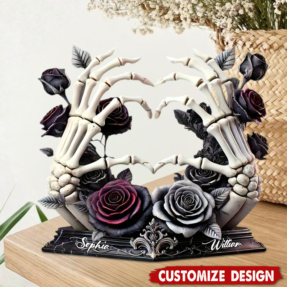 Till Death Do Us Part - Personalized Skull Acrylic Plaque