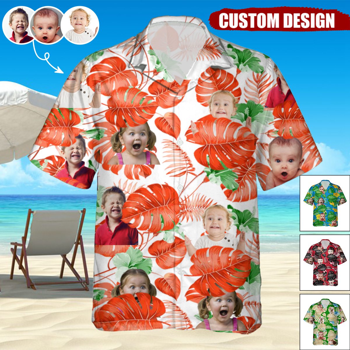 Upload Pet/Couple/Family Photo Hawaiian Shirt