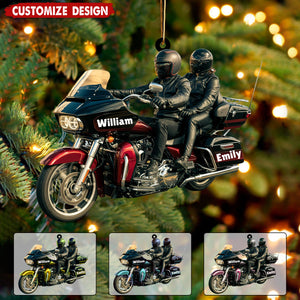 Personalized Motorcycle Christmas Ornament, Custom Biker Name Ornament - Gift for Biker Lover