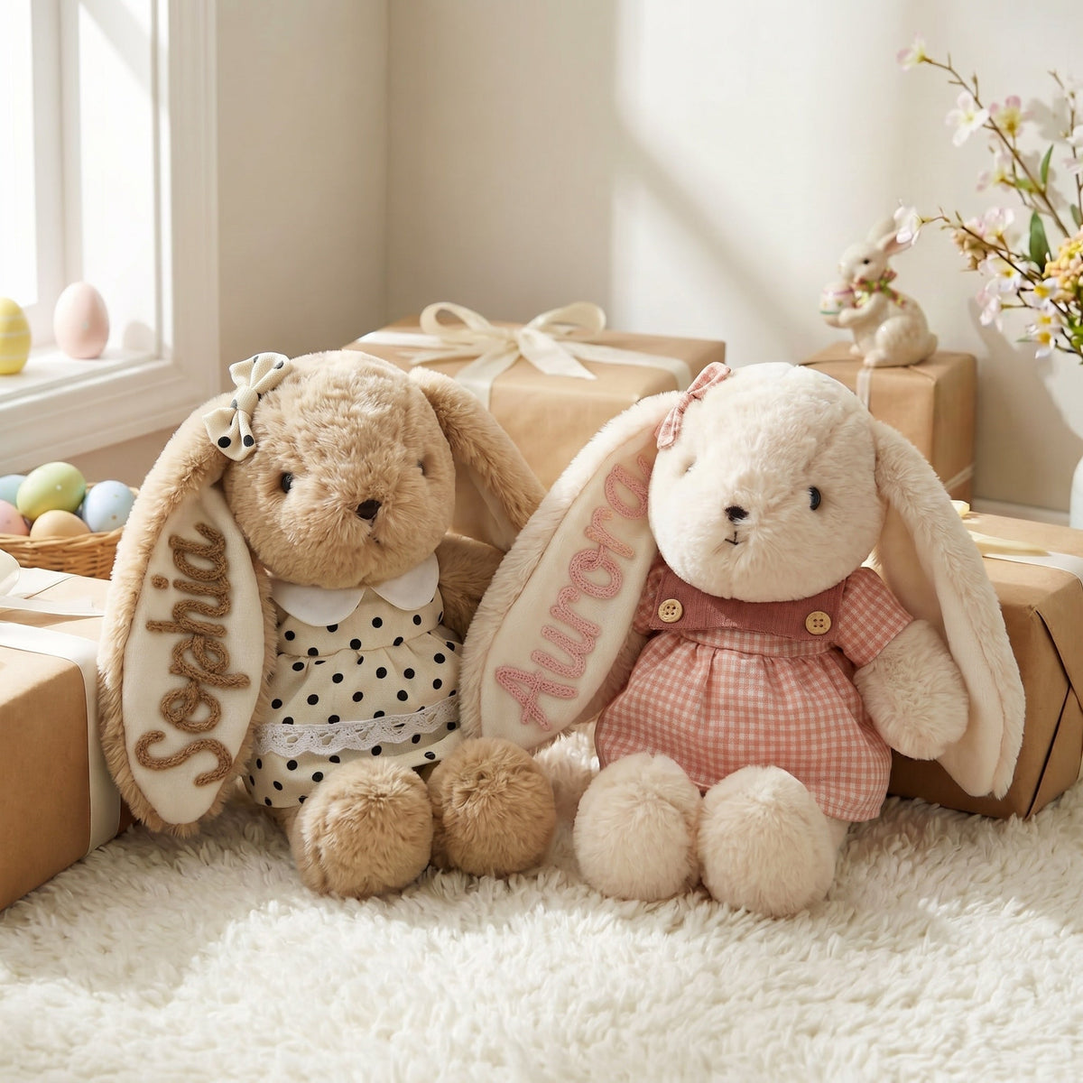 Personalized Bunny Plush - Gift For Girl,Baby,Granddaughter