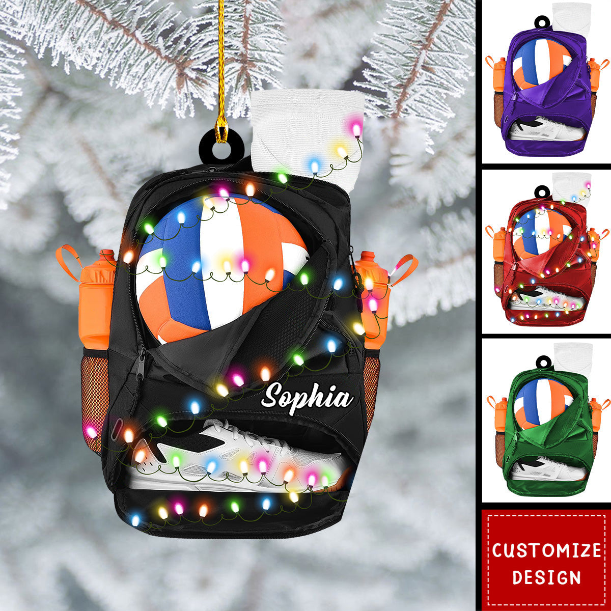 Personalized Volleyball Bag Ornament-Gift for Volleyball Players