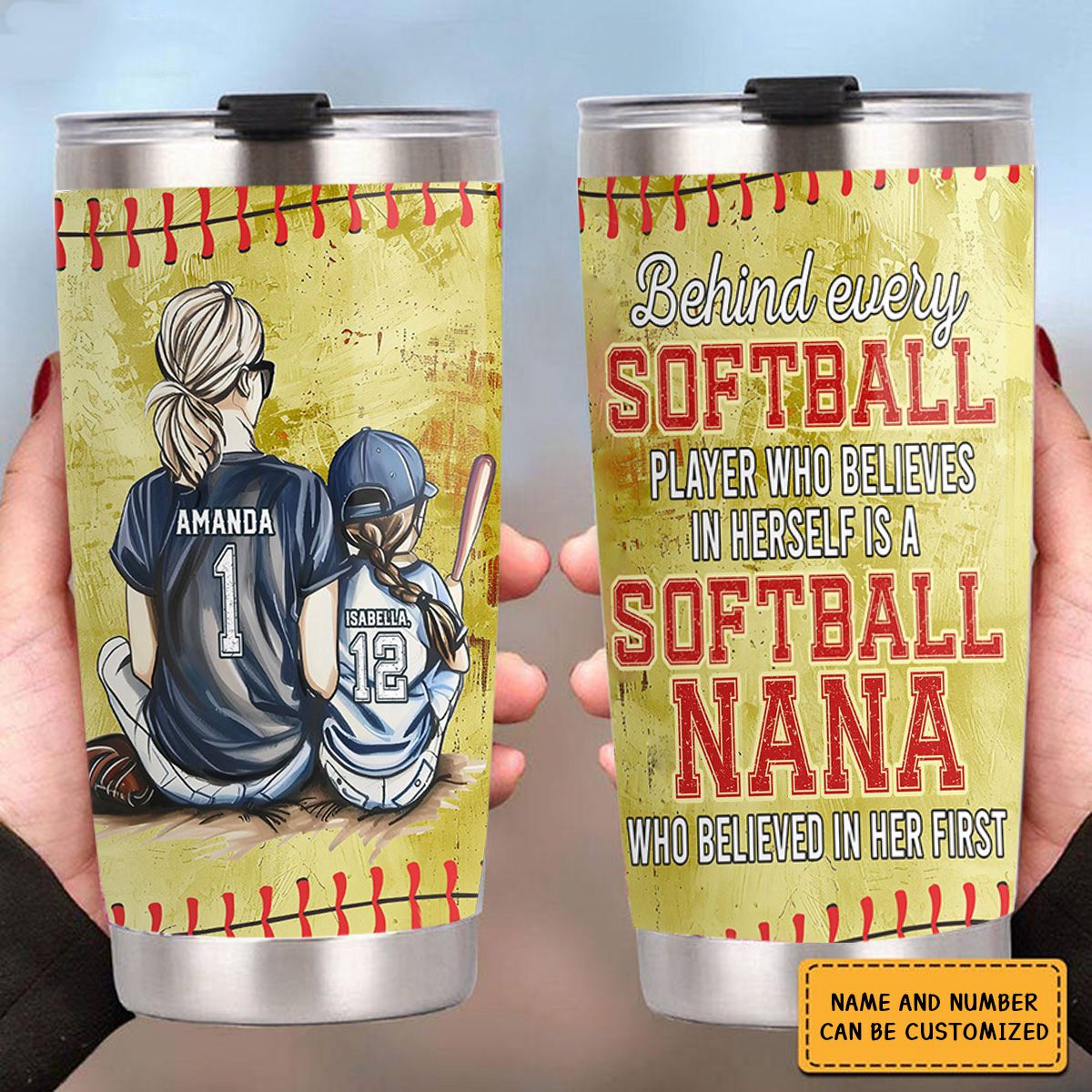 Personalized Softball Girl Tumbler-Gift For Softball Lovers