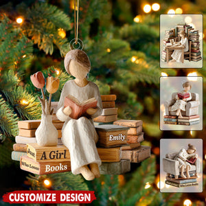 Just A Girl Who Loves Books - Personalized 1-Layer Acrylic Ornament
