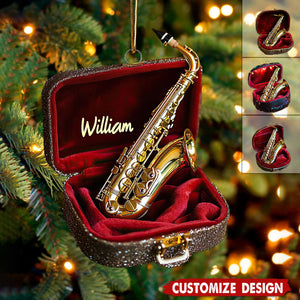 Personalized Saxophone Christmas Ornament - Gift For Musician