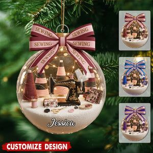 Personalized Sewing Ornament - Gift For Sewing Lovers