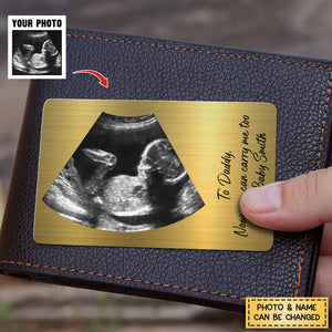 Now You Can Carry Me Too - Personalized Photo Stainless Wallet Card