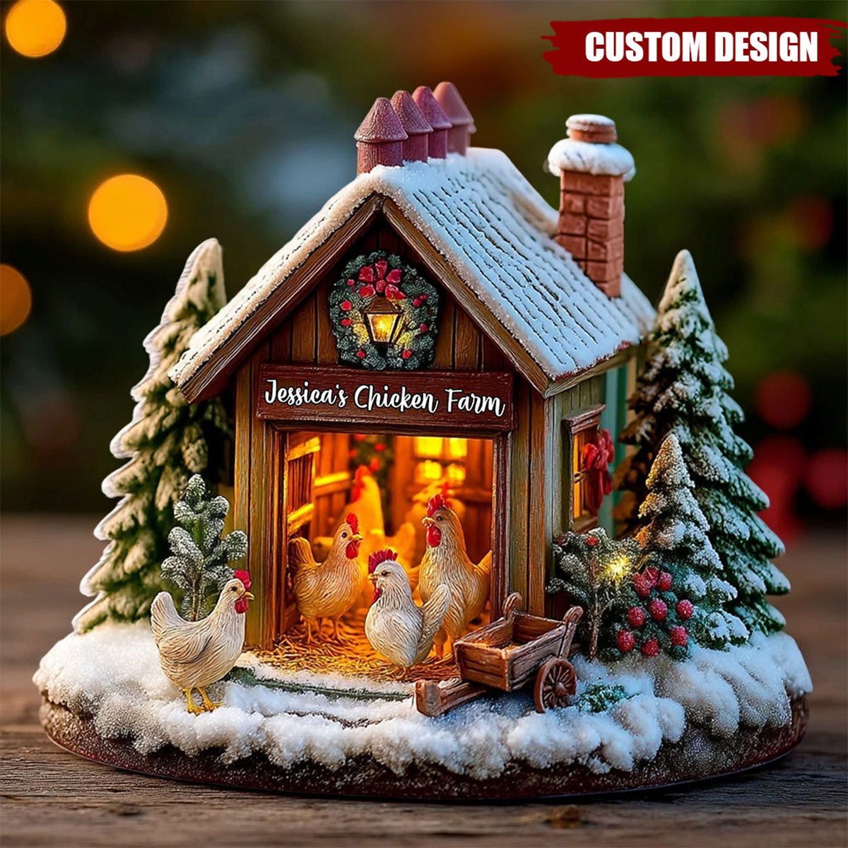 Chicken Lovers Gift - Personalized Chicken Custom Shaped Acrylic Plaque