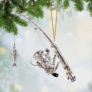 Fishing Rod Christmas Ornament Gift For Fishing Lover