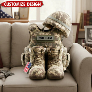 Personalized Military Proud USA Pillow