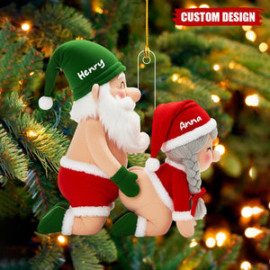 Personalized Old Couple Christmas Ornament - Gifts For Couple