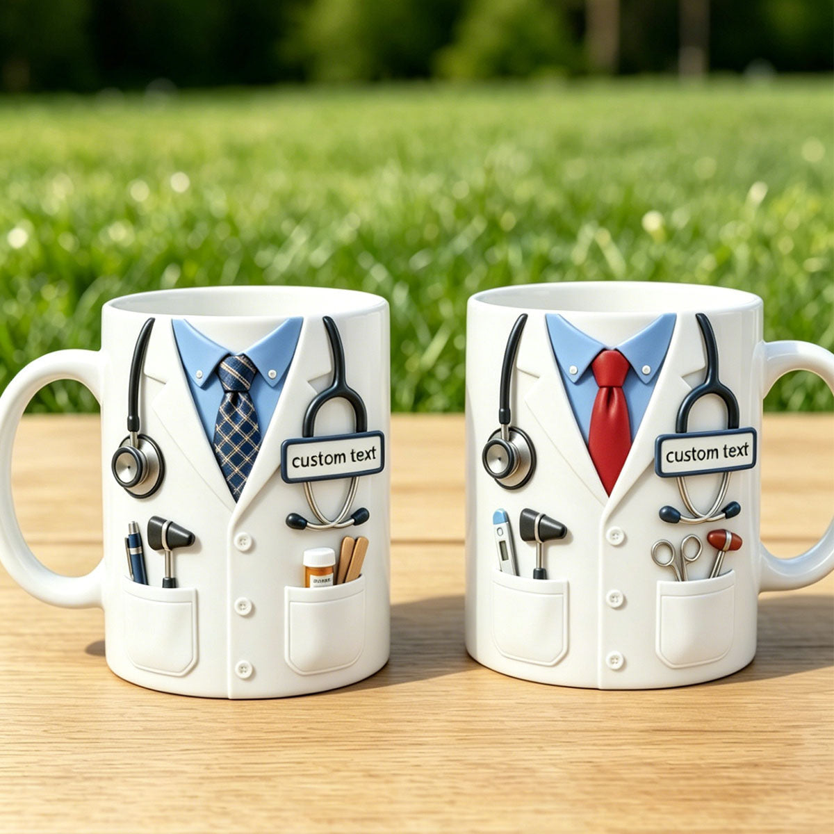 Personalized Doctor White Coat 3D Mug, Gift for Doctor/Nurse/Med Student, Unique Graduation/Thank You Gift