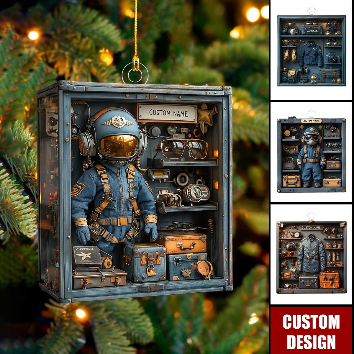 Personalized Pilot Aviation Locker Acrylic Ornament - Gift For Airline Crew Or Aviation Lover