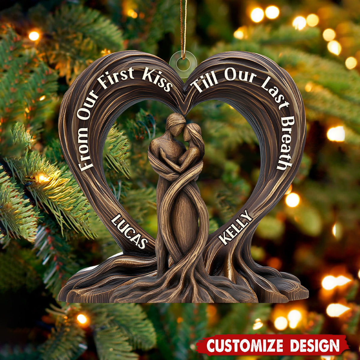 Heart Of The Trees - Personalized Couple Christmas Ornament