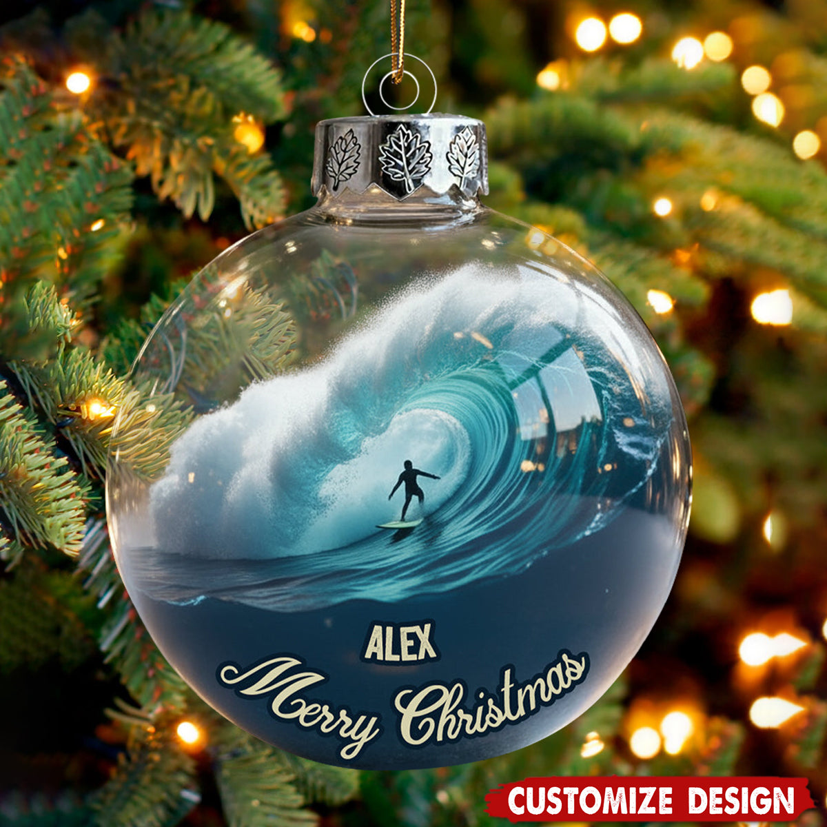 Surfing Life - Personalized Surfing Ornament