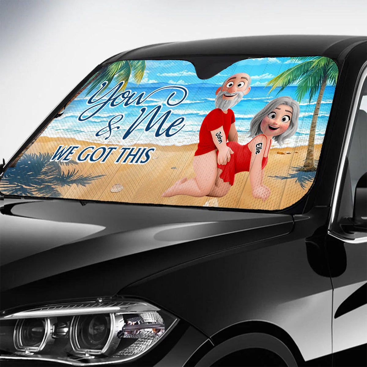 You And Me - Personalized Naughty Couple Car Sunshade