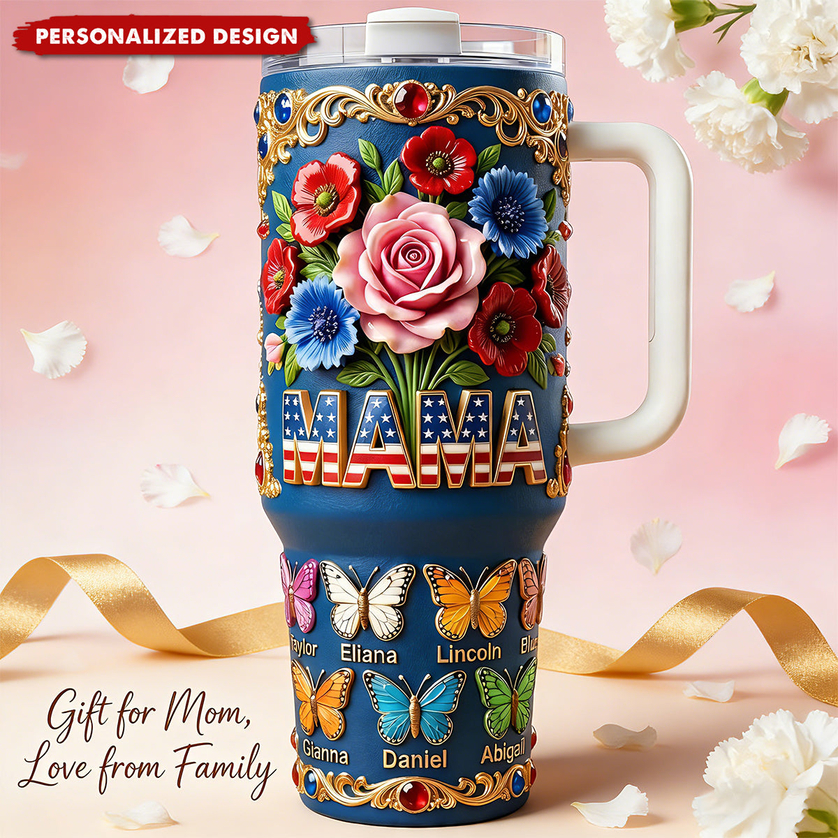 Personalized USA Grandma Mama Tumbler-Gifts For Grandma and Mama