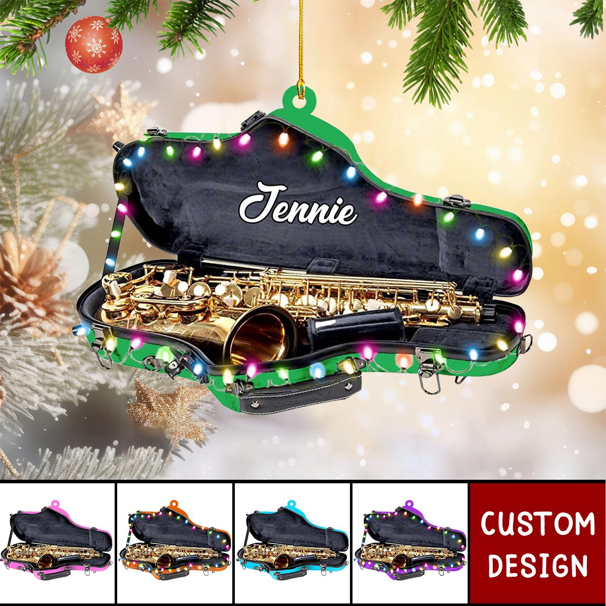 Personalized Saxophone Christmas Ornament Gift For Saxophone Player-20 ...