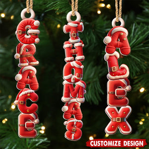 Personalized Your Name Letter Ornament - Gift For Your Family