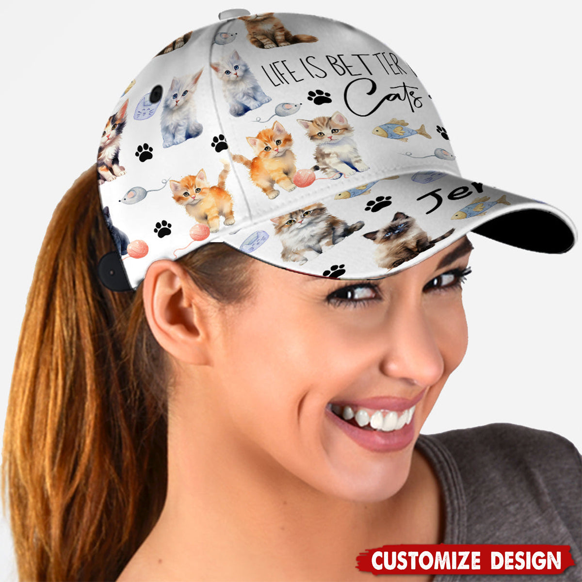 Life Is Better With Cats - Personalized Cat Classic Cap