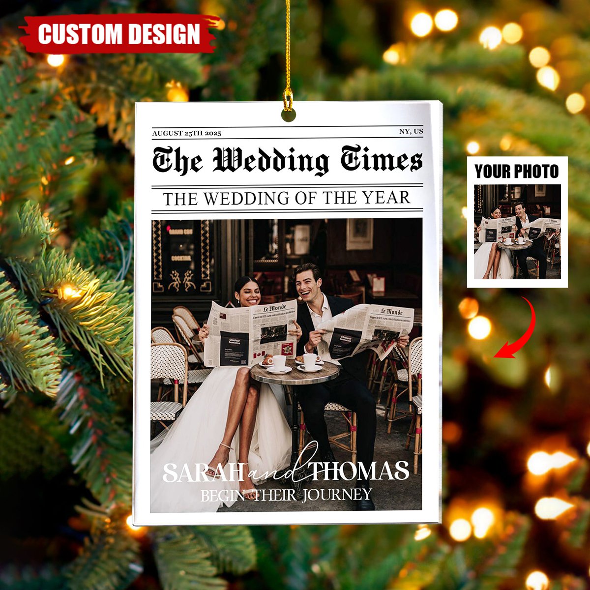 The Wedding Of The Year - Personalized Photo Ornament - Gifts For Couple