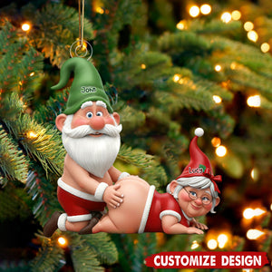 Naughty Old Couple Ornament - Personalized Gifts For Couple