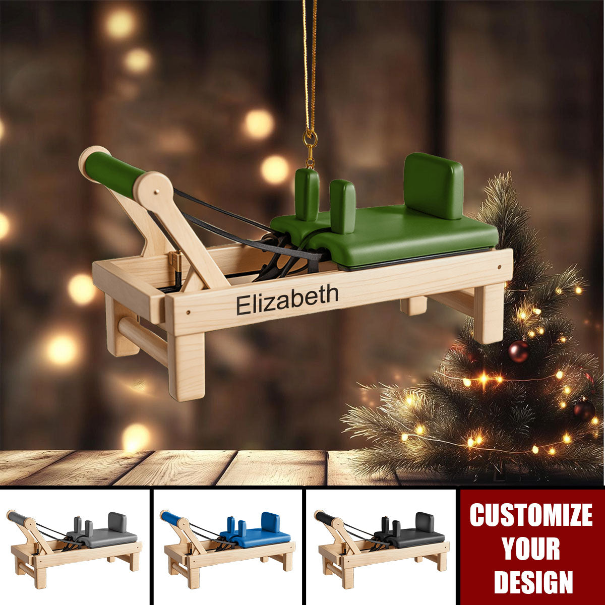 Pilates Art - Personalized Pilates Equipment Ornament